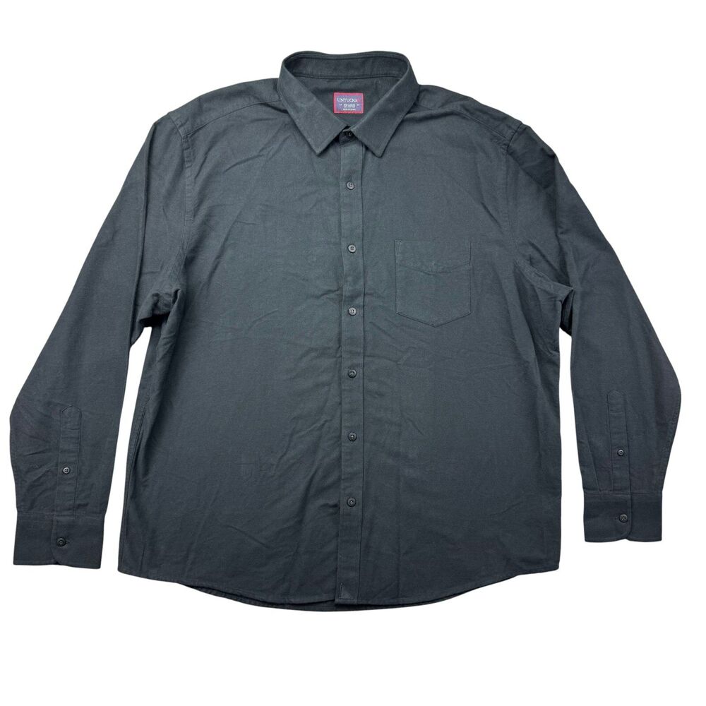 UNTUCKit Shirt Men’s Extra Extra Large Dark Gray Long Sleeve Button Up Preppy
